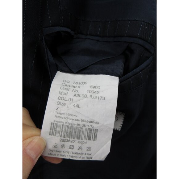 Barneys New York Sport Coat 44 Long Loro Piana Fabric Blazer Pinstripe - Picture 14 of 15